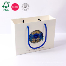 Benutzerdefinierte Weiß Günstige Preis Gedruckt Handwerk Geschenk Luxuy Shopping Kraftpapier Tasche Made In China